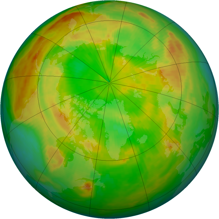 Arctic ozone map for 07 June 1985